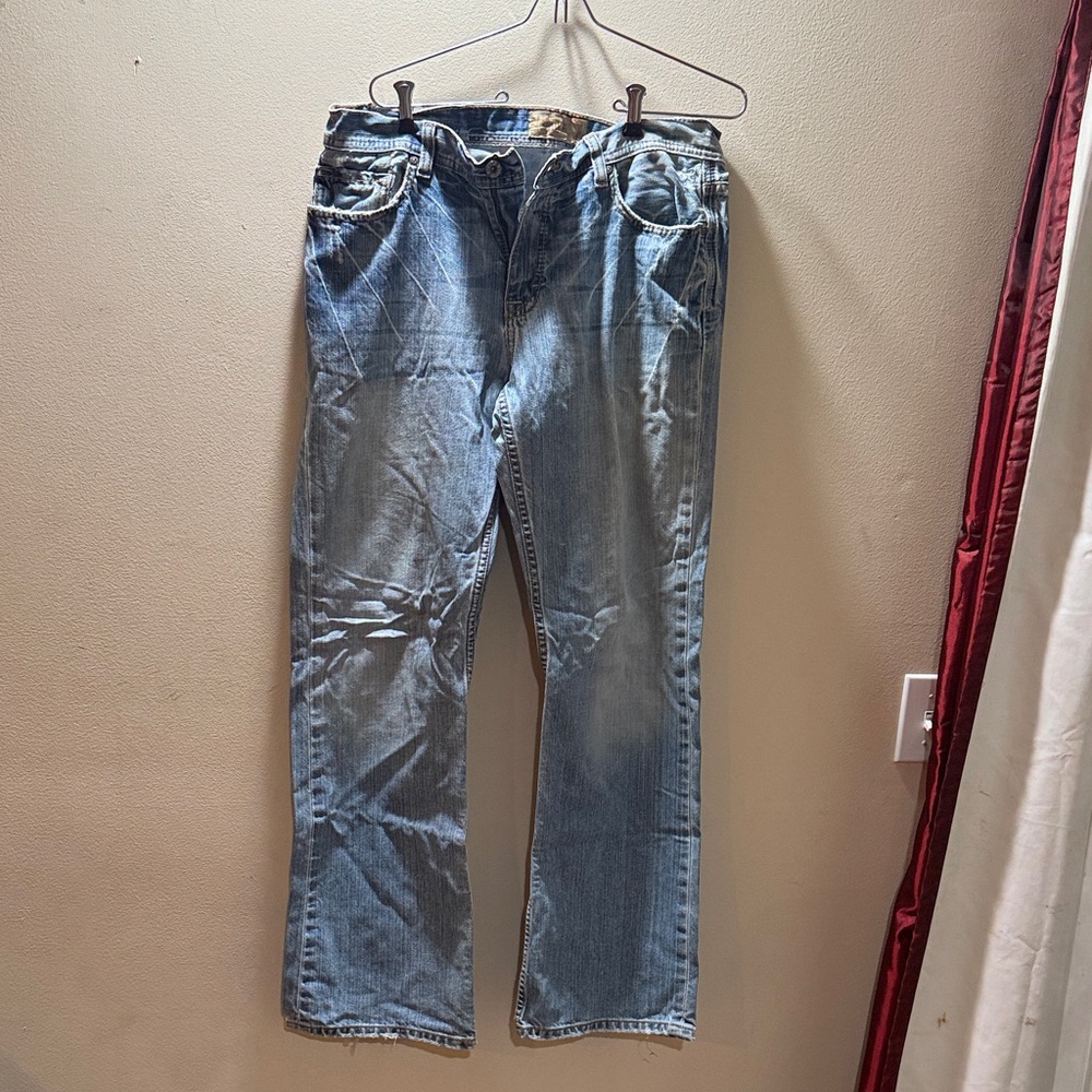 BKE Light Blue Bootcut Jeans for Men